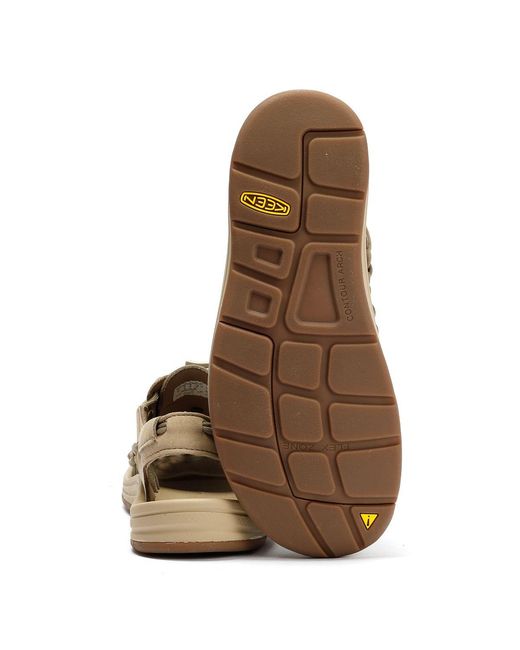 Keen Brown Uneek Timberwolf/Plaza Taupe Sandals for men