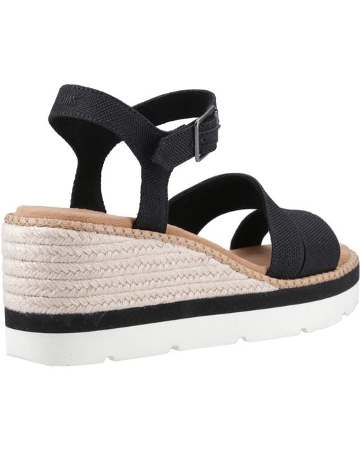TOMS Black Darya Synthetic Sandals