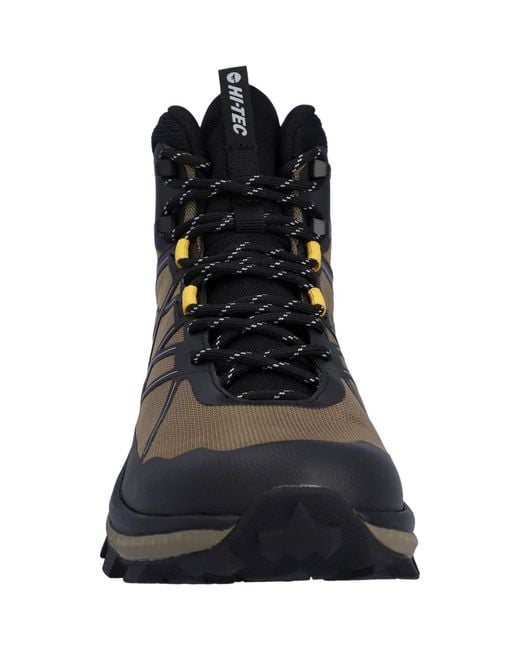 Hi-tec Black Infuse Mid Polyester /Walnut/Artisans Hiking Boots for men