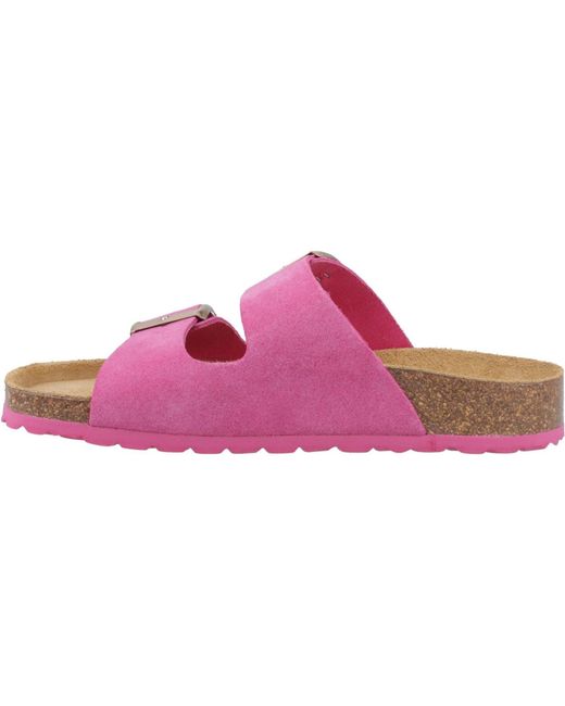 Hush Puppies Pink Blaire Suede Fuchsia Sandals