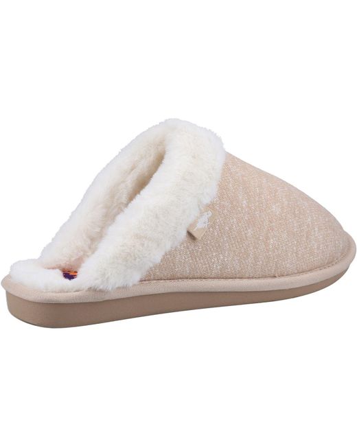 Rocket Dog Pink Rosie Skirball Jersey Cotton Natural Slippers