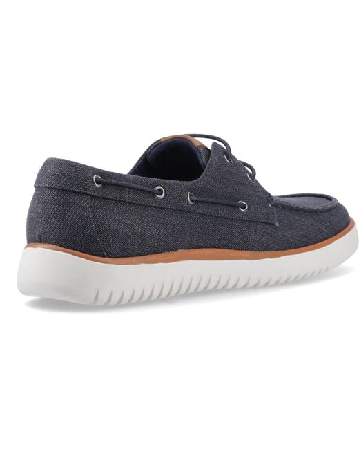 Hush Puppies Blue Daniel Canvas Boat Shoe Canvas Boat Shoes for men