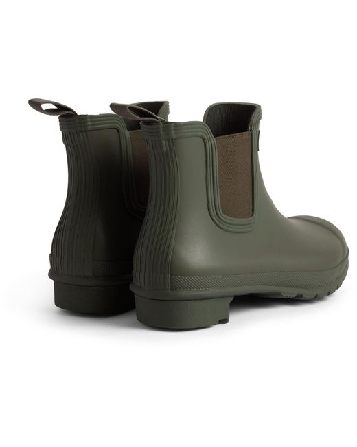 Hunter Green Original Chelsea Boot Rubber Wellington Boots