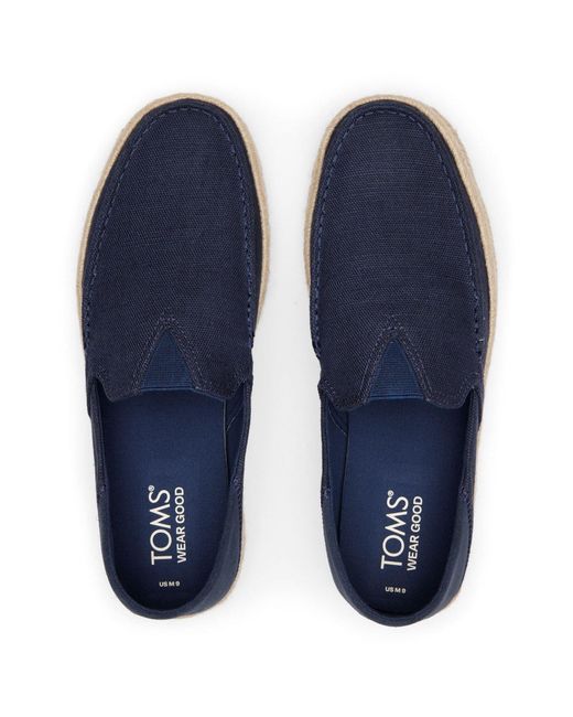 TOMS Blue Alonso Jute Espadrilles for men