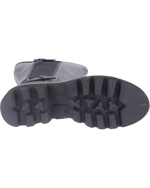 Pod Black Aleena Leather/Textile Boots
