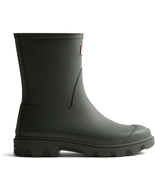 Hunter Green Downpour Short Boot Rubber Wellington Boots for men