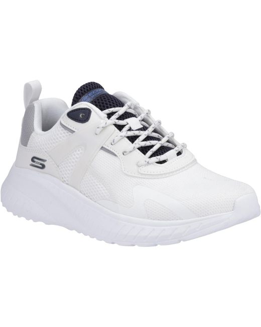 Skechers White Bobs Squad Chaos Elevated Drift 118034-Wmlt/Multi Lace Up Shoes for men