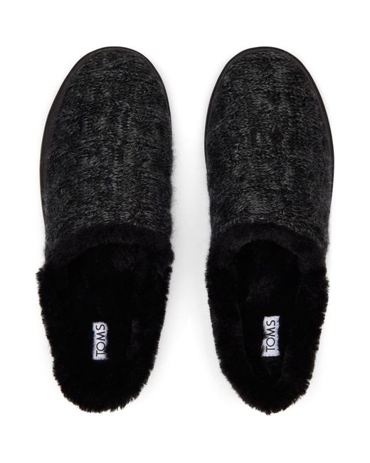 TOMS Black Sage Polyester Blend Slippers