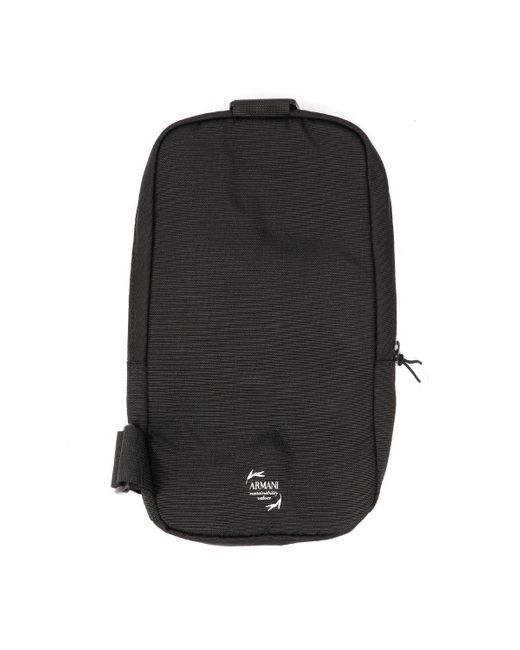 EA7 Black Train Core Large Synthetic Cross Bag for men