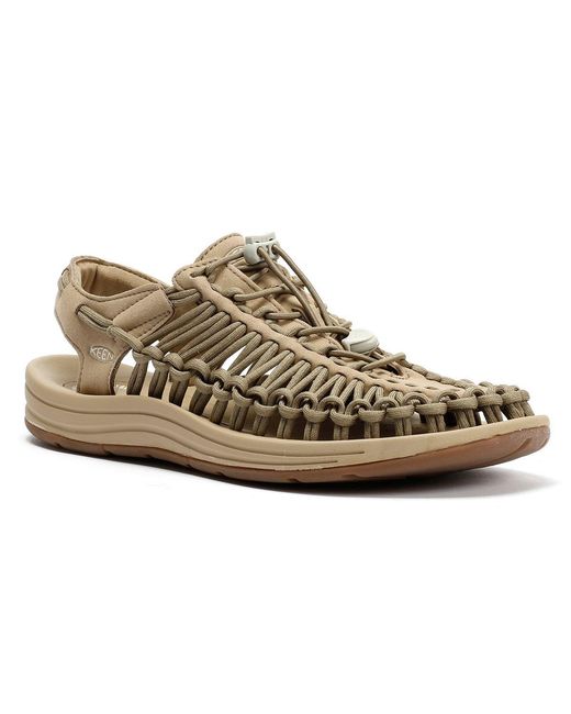 Keen Brown Uneek Timberwolf/Plaza Taupe Sandals for men