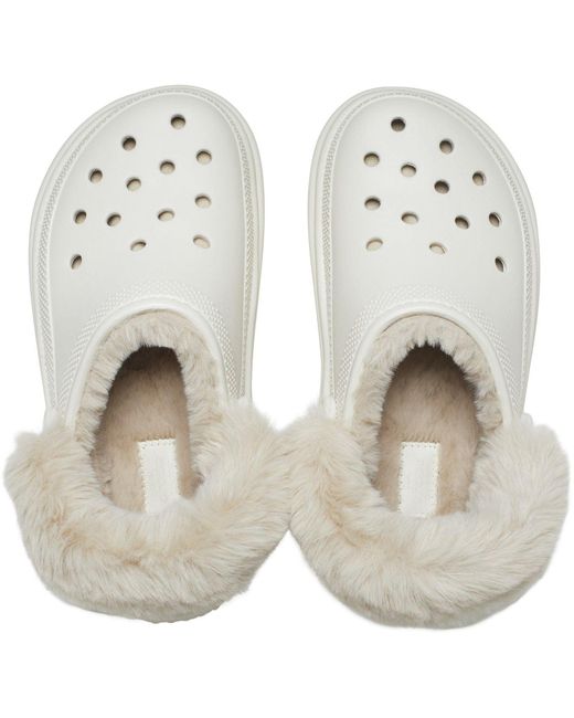 CROCSTM White Stomp Lined Clog; Stucco