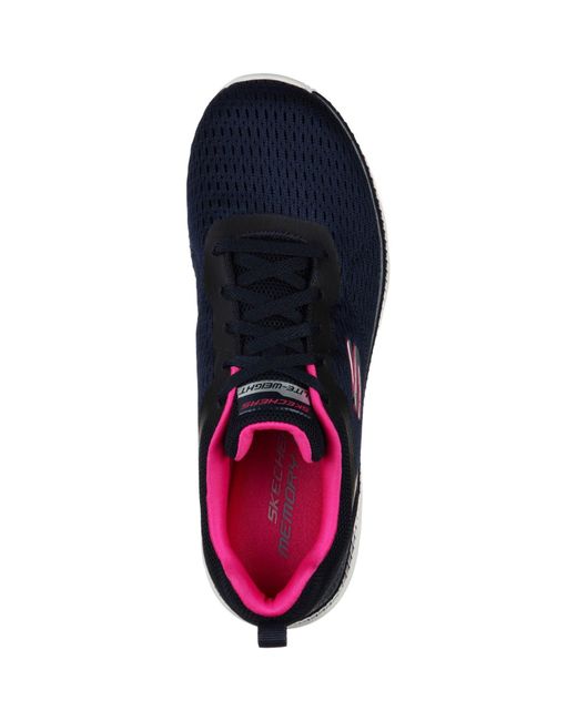 Skechers Blue Bountiful Quick Path 12607-Nvhp/Hot Lace Up Shoes
