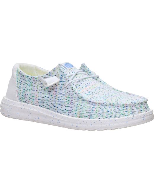 HeyDude Blue Wendy Stretch Polyester /Multi Loafers
