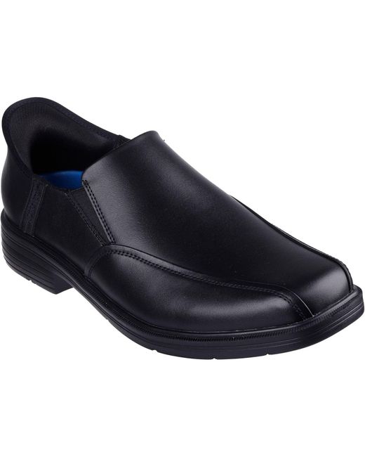 Skechers Blue Caswell Frantone Leather Slip-On Shoes