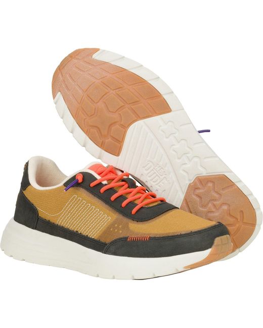 HeyDude Gray Sirocco Alta Hype Nylon Walnut Trainers for men