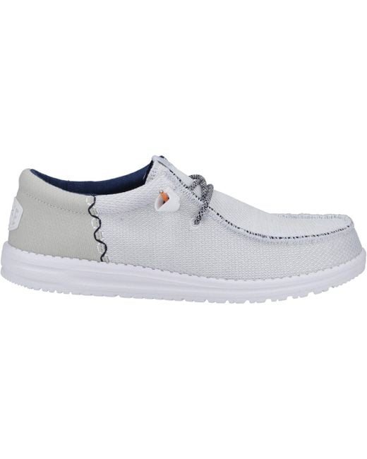 Wally Funk Open Mesh Scarpe Da Barca Bianche Da Uomo di HeyDude in White