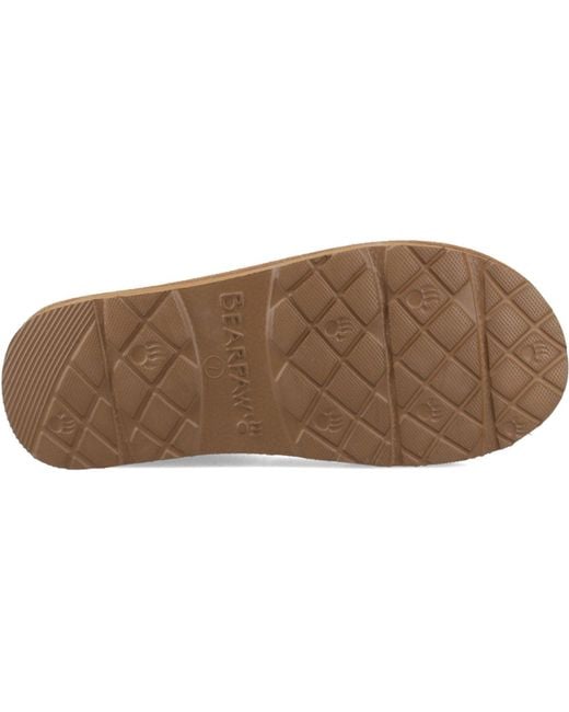 BEARPAW Brown Martis Suede Hickory Slippers