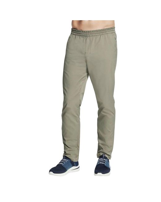 Skechers Gray Pant Downtown Classic Polyester Track Pants for men