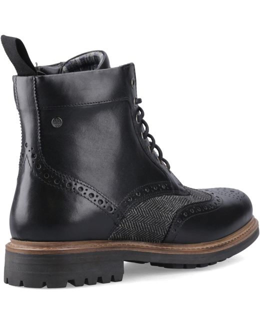 Hunter Black Loch Brogue Boots for men