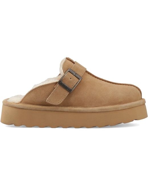 BEARPAW Natural Moxie Suede Coffee Slippers