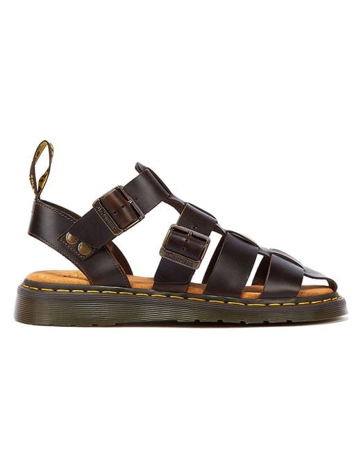 Dr. Martens Brown Garin Brando Bracken Sandals