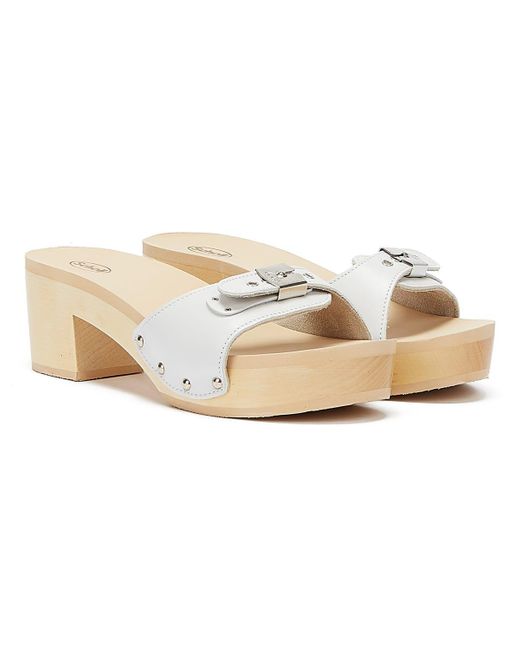 Scholl Leather Pescura Ibiza Sandals in White | Lyst UK