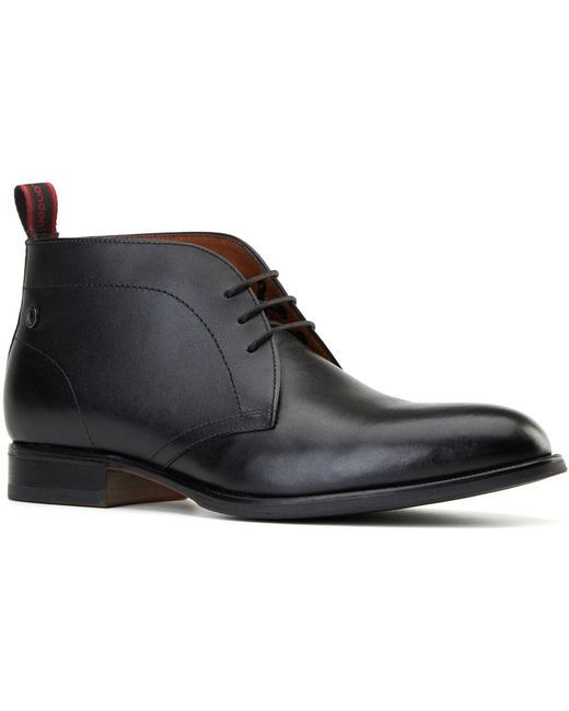 Base London Black Wallis Leather Ankle Boots