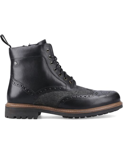 Hunter Black Loch Brogue Boots for men