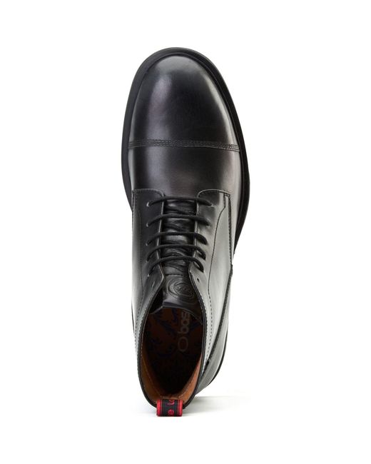 Base London Black Boulton Leather Ankle Boots