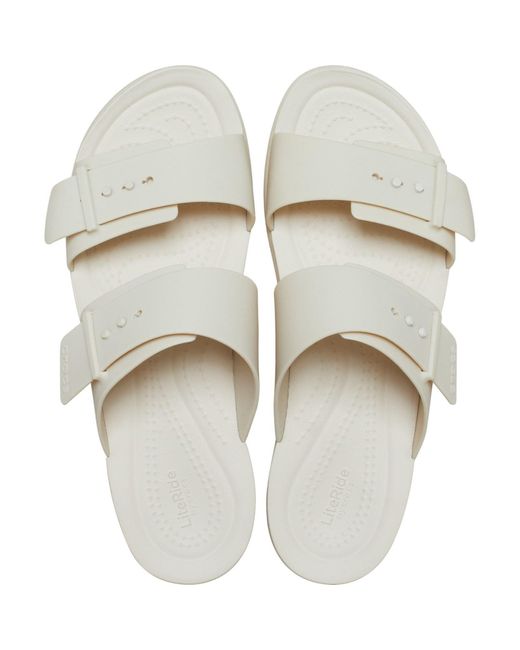 CROCSTM Metallic Brooklyn Buckle Sandstein Sandalen