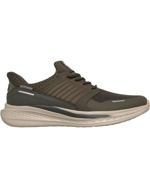 Skechers Black Slade Luther Synthetic Mesh Trainers for men