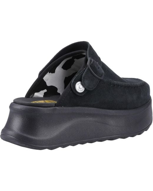 HeyDude Black Delray Suede Clogs