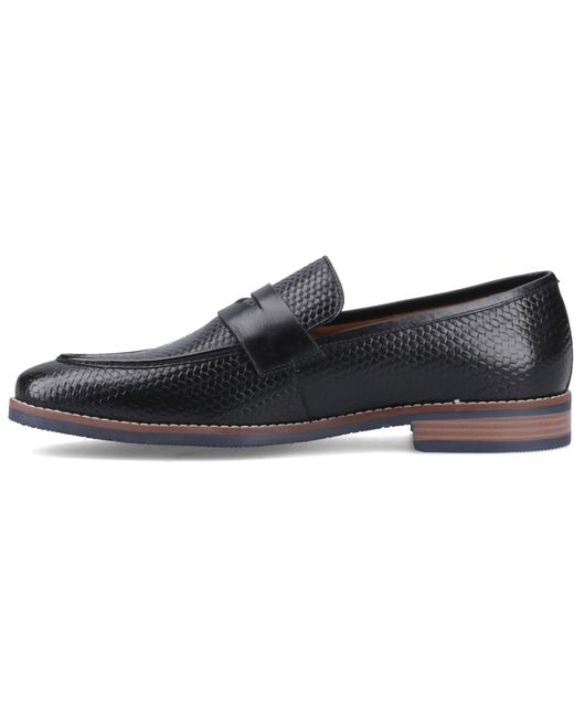Hush Puppies Black Mitchell Leather Loafers for men