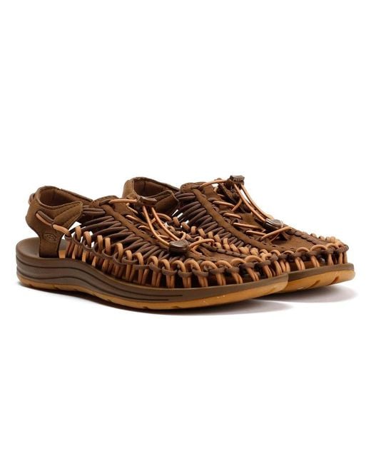 Keen Brown Uneek Dark Sandals for men