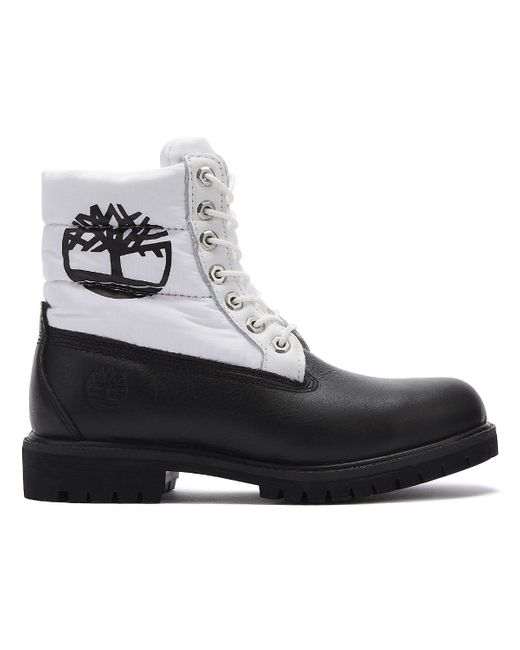 timberland black and white