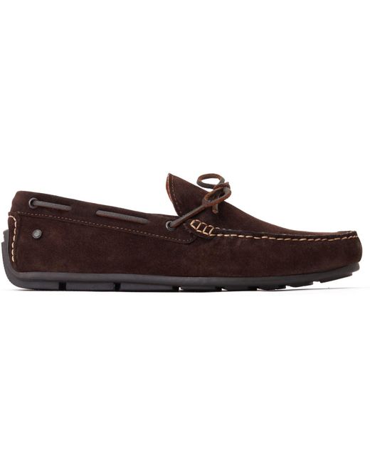 Base London Brown Brooks Leather Burnt Standard Loafers for men
