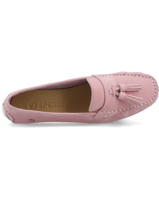 Sperry Top-Sider Pink Salvador Slip On Nubuck Moccasins Shoes