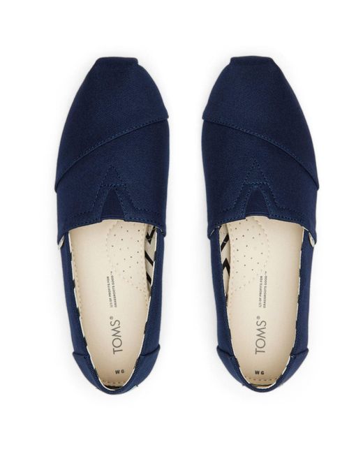 TOMS Blue Alpargata 100% Cotton Espadrilles