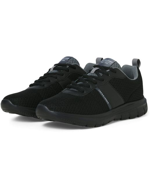 Jack & Jones Black Taylor Mesh Polyurethane Standard Trainers Pu for men