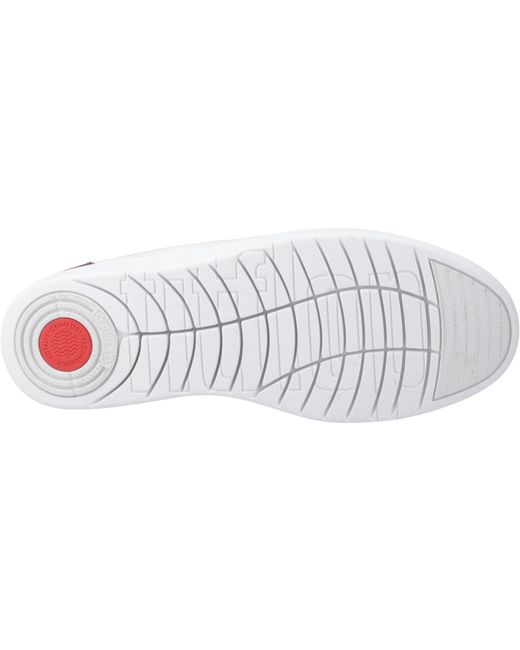 Fitflop White Rally Snakeprint-Backtab Leather Urban/Wild Raspberry Trainers