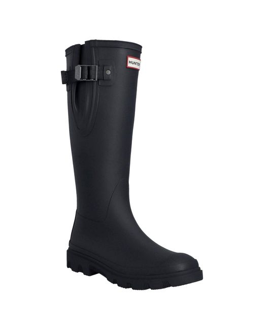 Hunter Black Downpour Rubber Wellington Boots