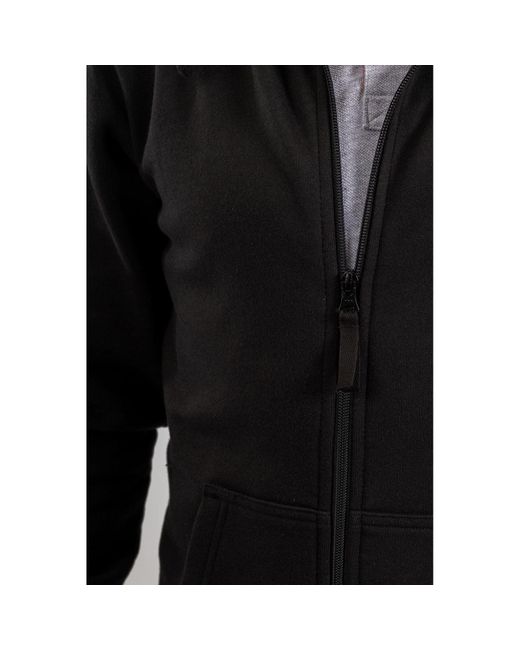 Helly Hansen Black Manchester Zip Cotton Hooded Sweatshirt for men