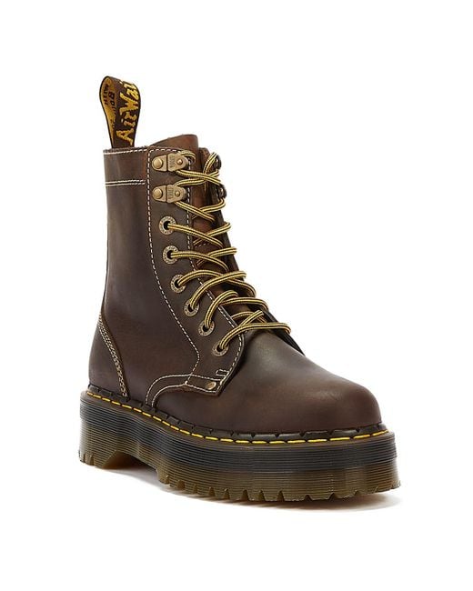 Dr. Martens Jadon Archive Crazy Horse Boots in Brown Lyst UK