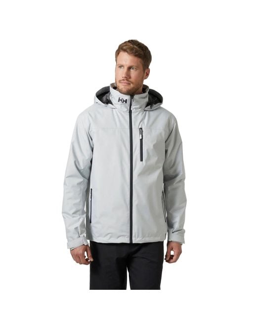 Helly Hansen Sport Gray Crew Hooded Midlayer Sailing 2.1 Sailing Jacket for men