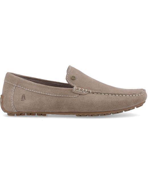 Hush Puppies Gray Ralph Suede Leather Taupe Loafers for men