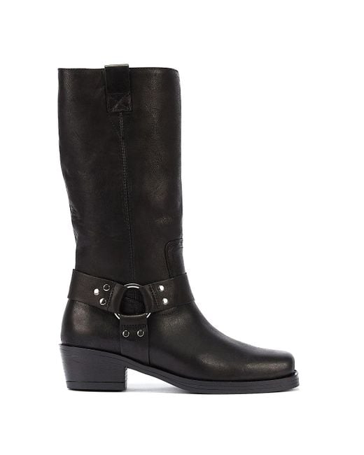 Bronx Black Trig-ger Harness Leather Women's Boots