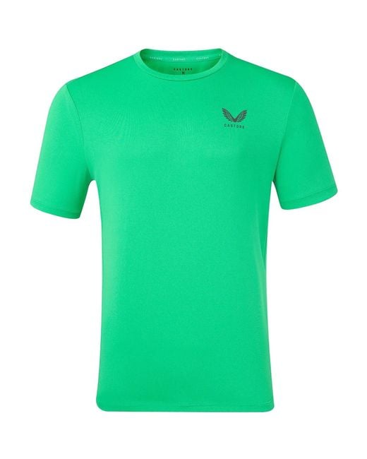 Castore Green Short Sleeve Polyester Activewear T-Shirts for men