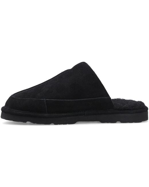 BEARPAW Black Walker Suede Slippers for men