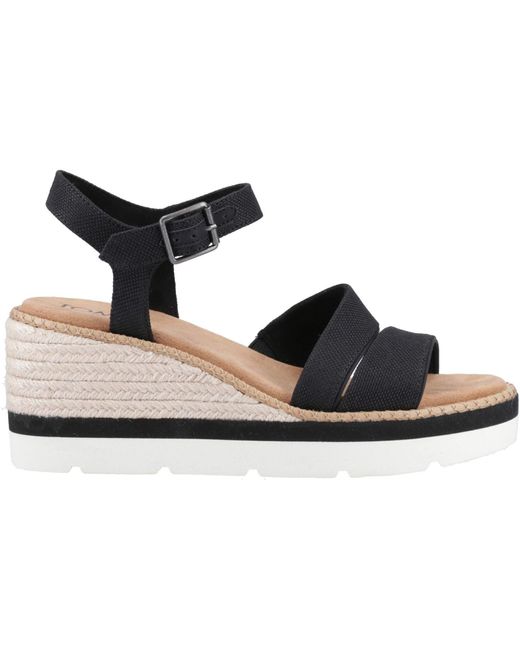 TOMS Black Darya Synthetic Sandals