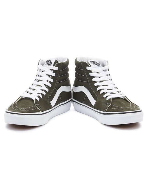 Vans Canvas Sk8-hi Mens Forest Night Green / White Trainers in Black for  Men - Lyst